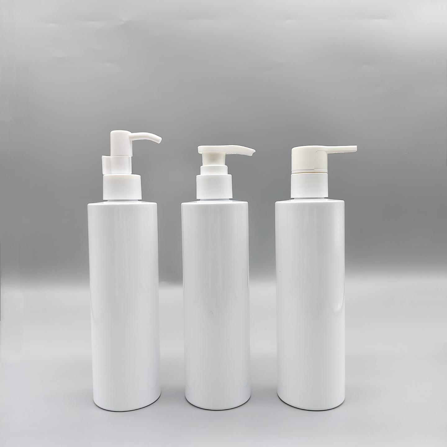 250ML body shampoo with pump OEM PET plastic shampoo bottle packaging