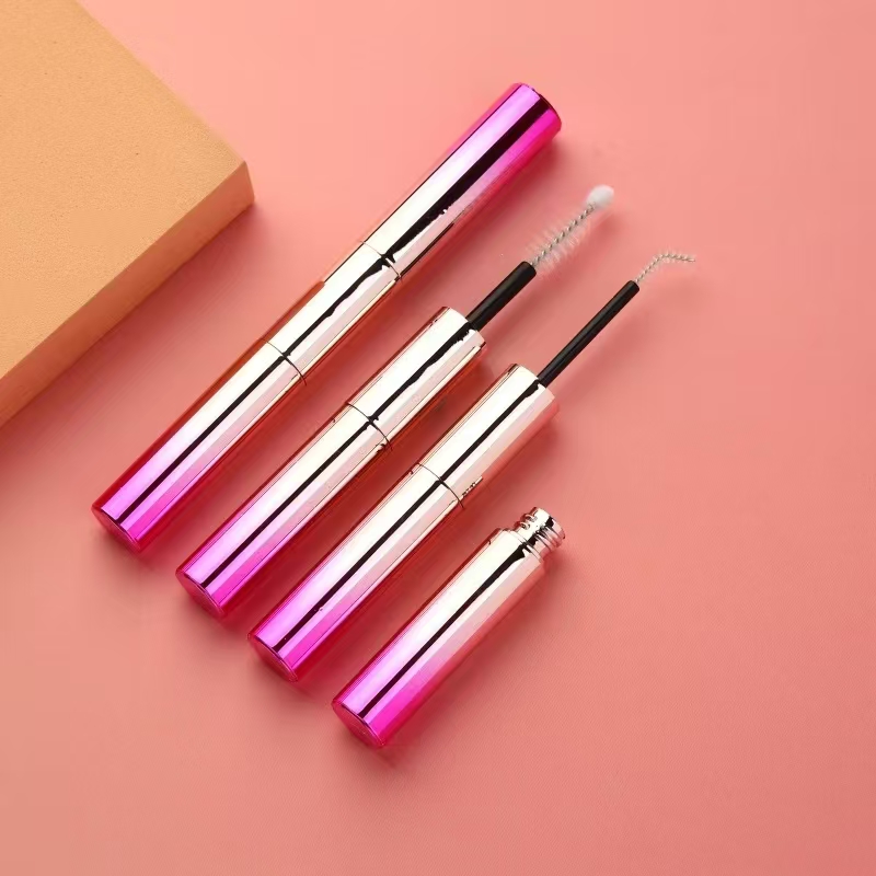 luxry aluminum mascara tube with brush