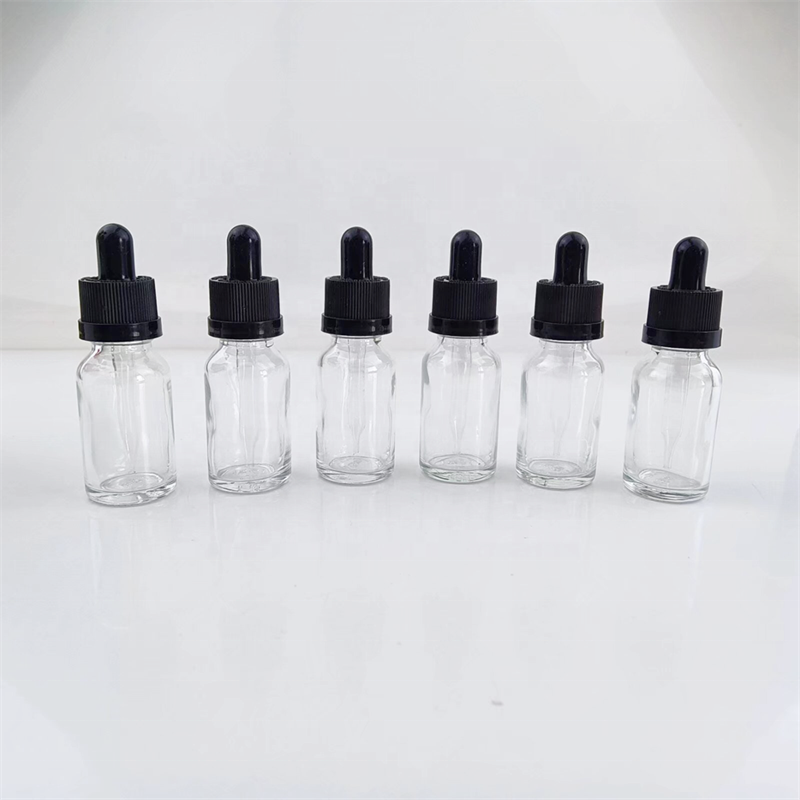 China supplier wholesale 5ml 15ml 20ml 30ml glass pipette bottle cosmetic packaging essential oil dropper bottle