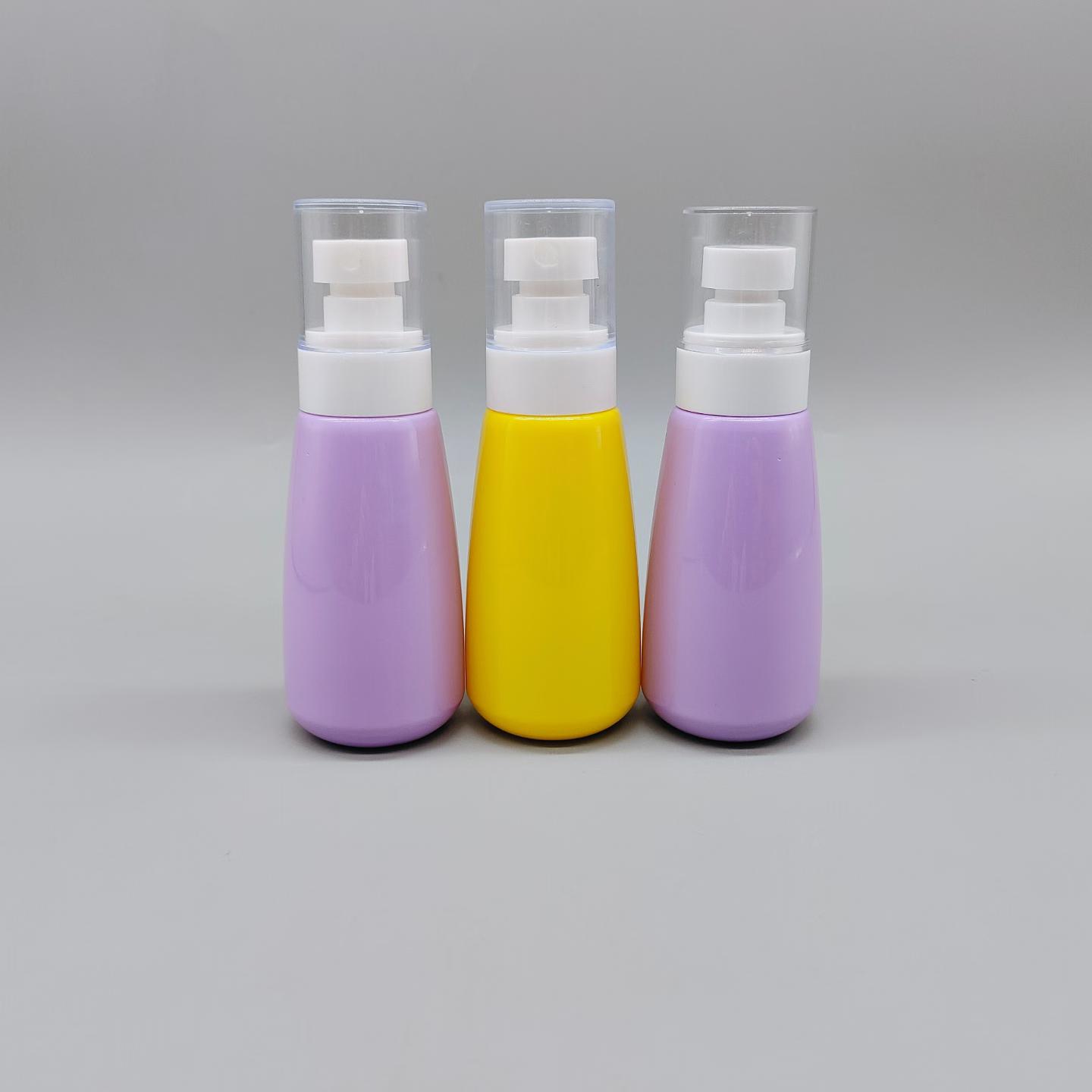 Popular macaron 50ml 80ml PET plastic spray bottle makeup remover empty pump bottle - Image 2