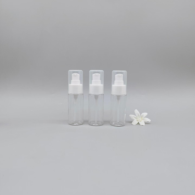 Clear Plastic Lotion Bottle with Overcap | Pump Dispenser