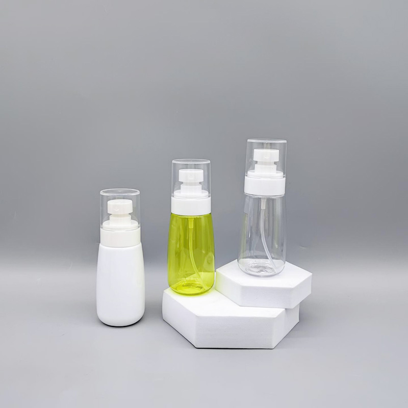 Luxury 80ml cosmetic packaging PET spray bottle for travel
