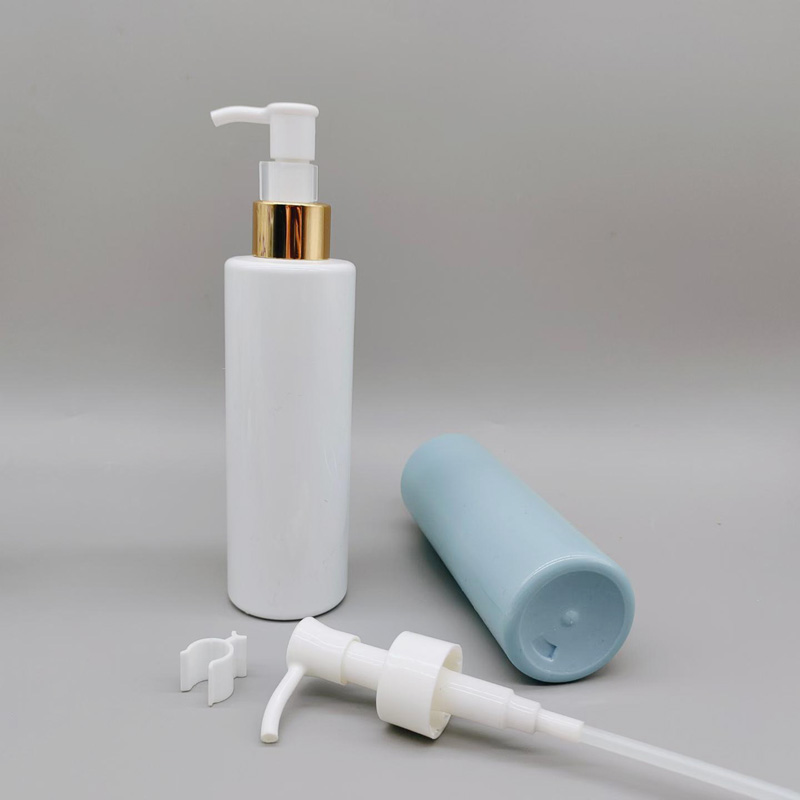Empty 300ml pump bottle with separate pump head and cap