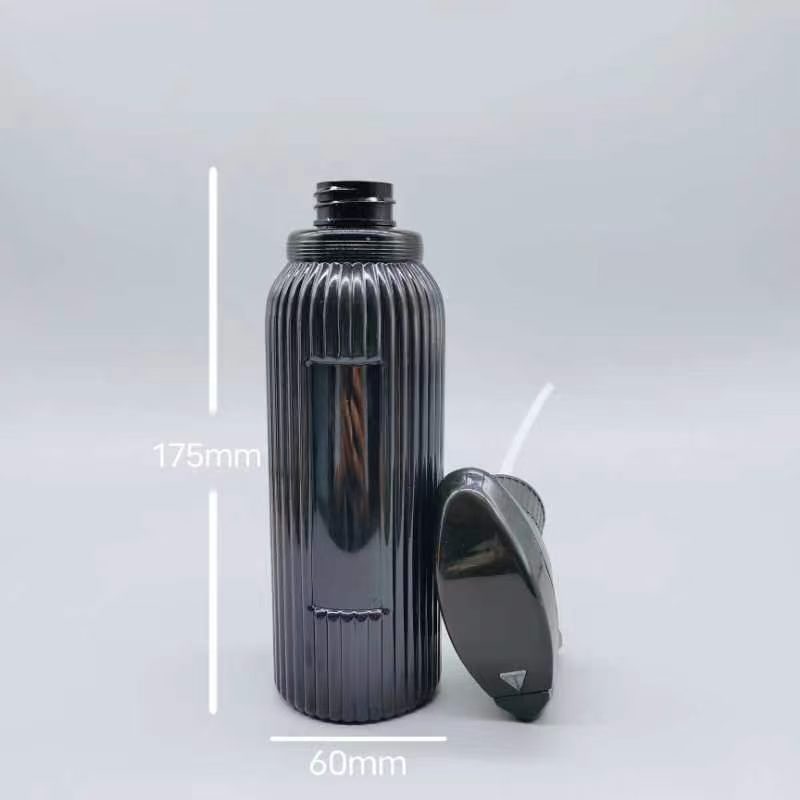 Trigger sprayer and dip tube for 350ml black plastic spray bottle