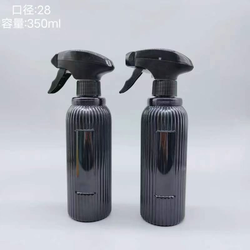 Wholesale 350ml black trigger spray bottle for cleaning products
